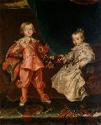Frans Luycx Portrait of Ferdinand IV with his sister Maria Anna oil painting